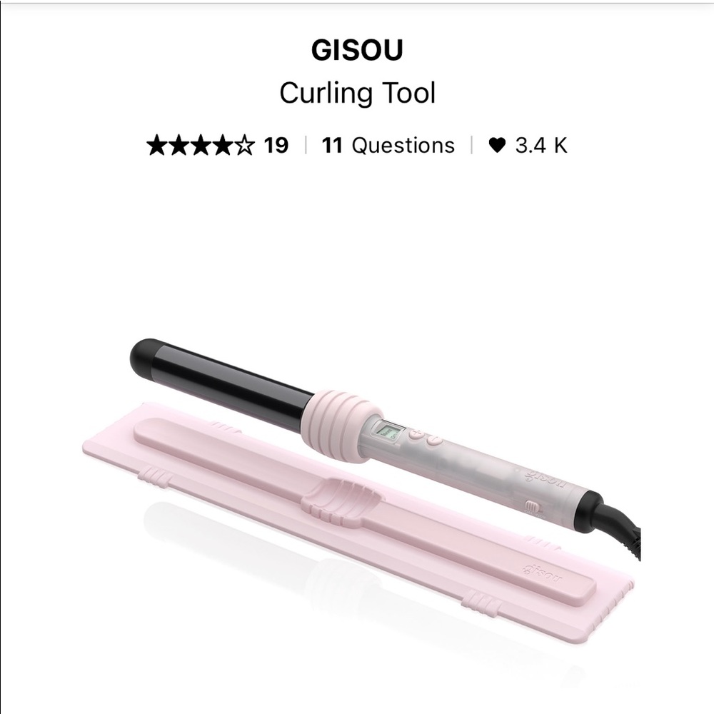 Gisou hair curling wand